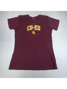 Nike Team Youth XL 16-18 Maroon Co-Ed Graphic Short Sleeve T-Shirt Top